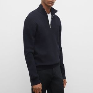 Racked Quarter Zip Sweater - Brand New - NEVER WORN - Navy